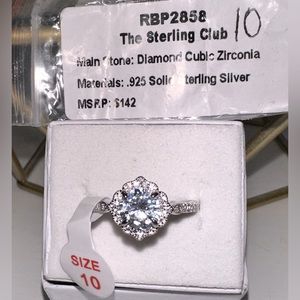Diamond Cubic Zirconia on .925 Solid Sterling Silver